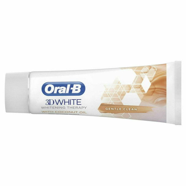 Oral-B 3D White Toothpaste Whitening Therapy Coconut Oil Gentle Clean Paste 75ml