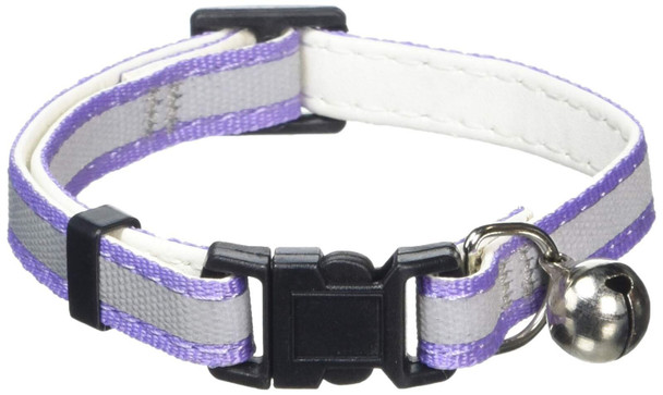 Trixie Kitten Nylon Collar, Black/Pink/Orange/Violet(Reflective)