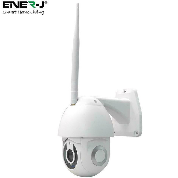 Ener-J Smart WiFi IP Outdoor Dome Camera IP65 Wireless Waterproof 5X Zoom, White