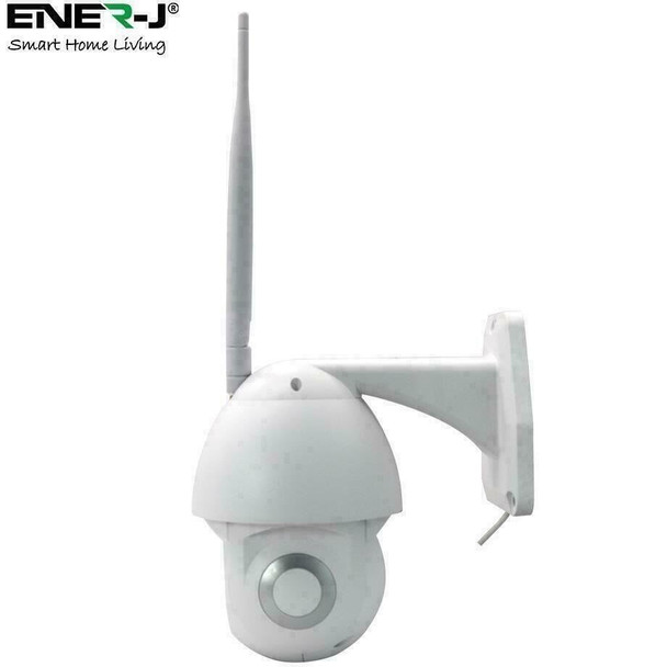 Ener-J Smart WiFi IP Outdoor Dome Camera IP65 Wireless Waterproof 5X Zoom, White