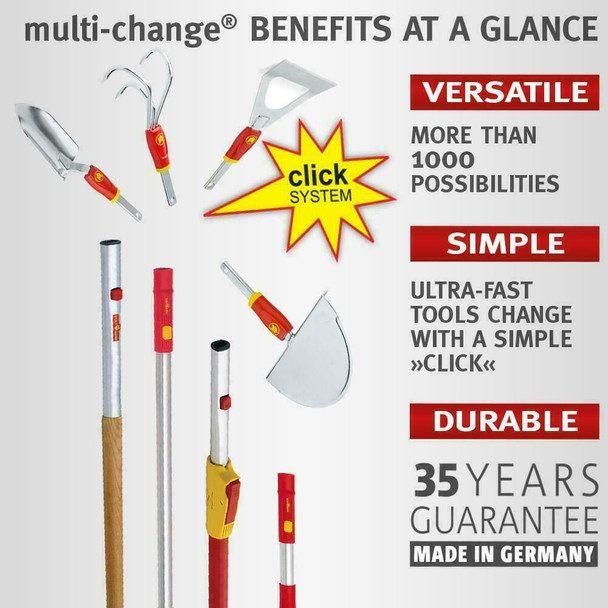 Wolf-Garten Multi-change® Small Sweep, Strong Steel Tines With 11cm Raking Width