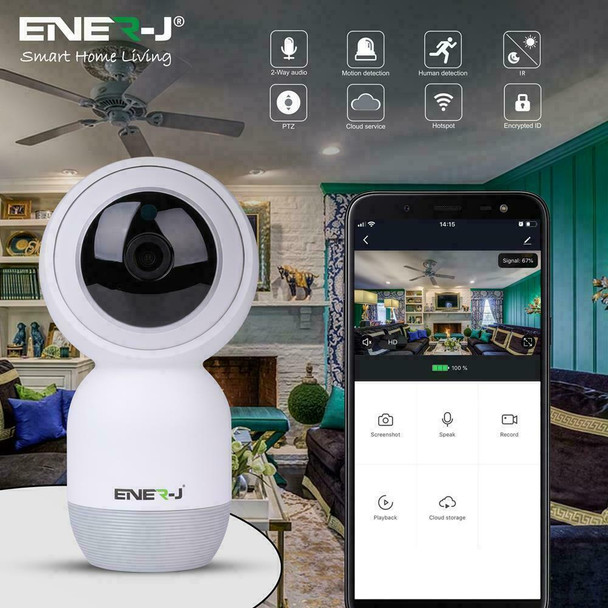 Ener-J Smart Premium Indoor IP Camera, 1080p HD, 10m Night Vision, Two-Way Audio