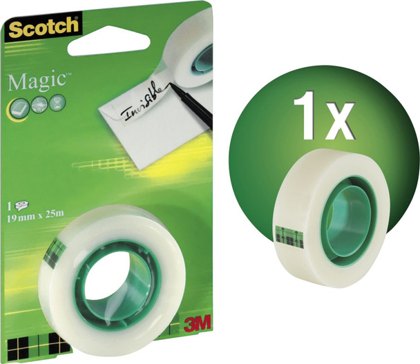 Scotch Magic Tape in a Hangable Pack - 19 mm x 25 m