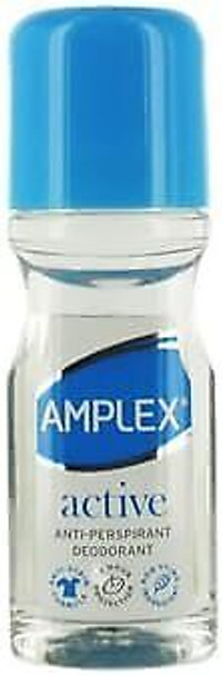 3 x Amplex Antiperspirant Roll On Active Frehs Deodorant 50ml