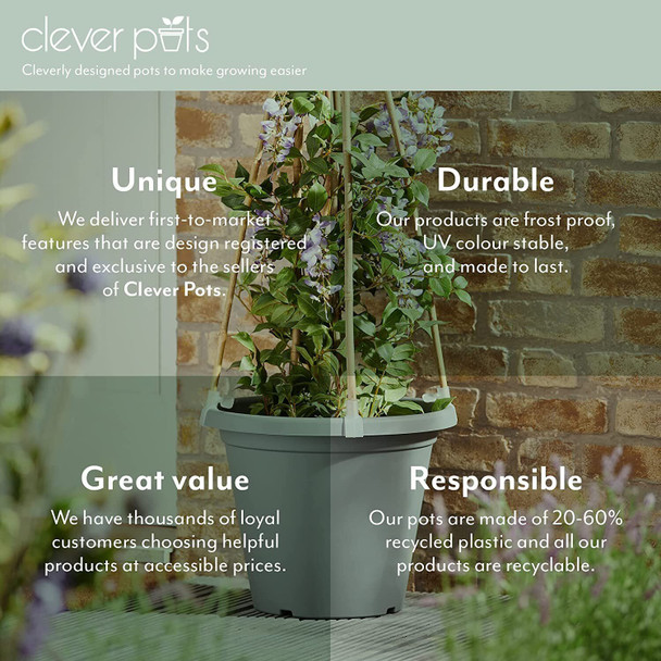 Clever Pots Easy Release Plant Pots & Saucers Small & Flexible 10cm Pack of 5