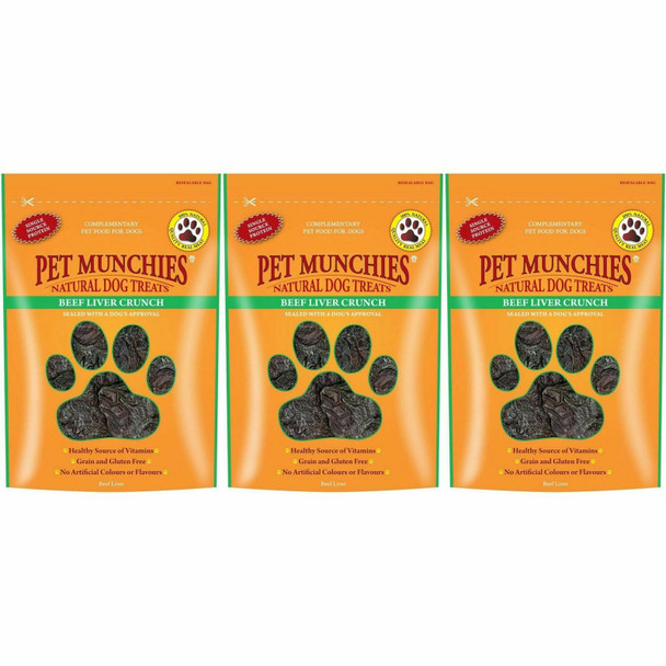 3 x Beef Liver Crunch, 90 g