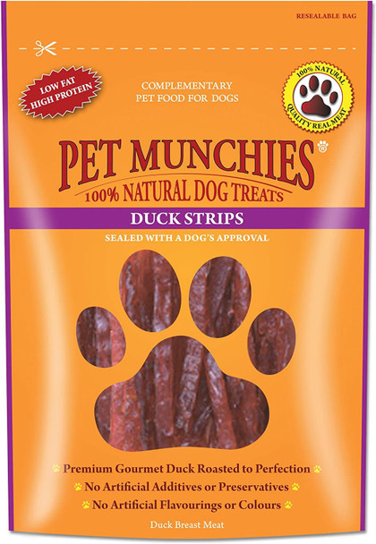 Pet Munchies Venison Strips Dog Treats, Premium Wheat Free Dog Chews with Natural Real Meat, Low in Fat and High in Protein 75g (Pack of 8)