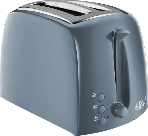 Russell Hobbs 21644 Textures 2 Slice Toaster with Frozen, Cancel and Reheat Settings, Grey