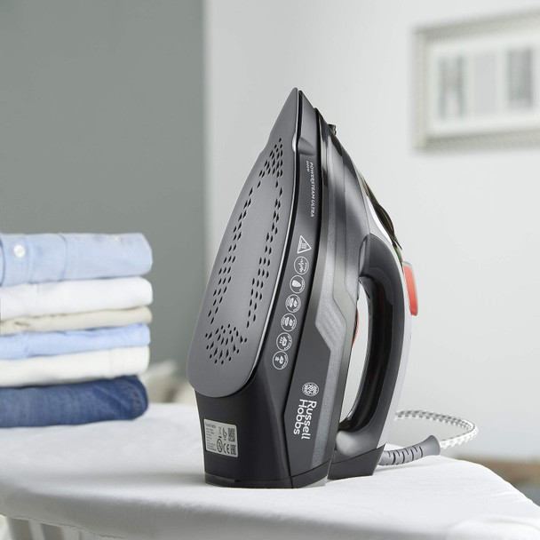 Russell Hobbs Powersteam Ultra 3100 W Vertical Steam Iron 20630 - Black and Grey