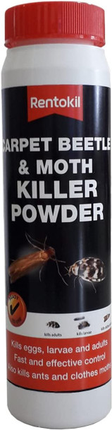 3xRentokil PSC49 Carpet Moth and Beetle Killer Powder