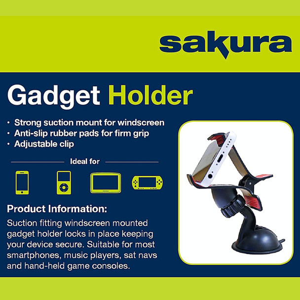 Sakura SS5244 Mobile Phone Windscreen Gadget Holder Universal Fit
