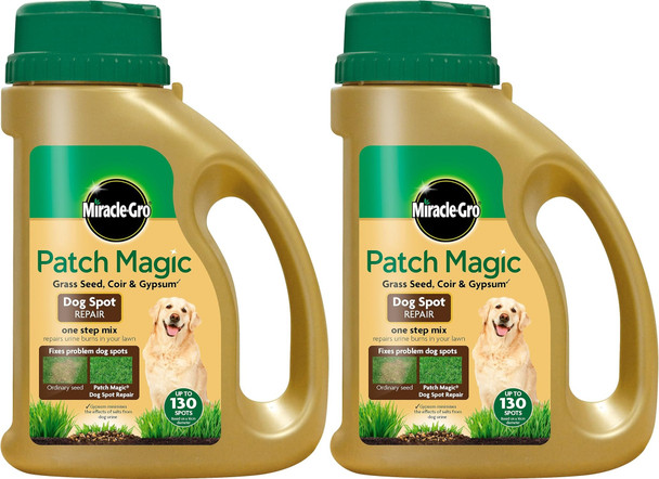 2 x Patch Magic Dog Spot Repair 3-in-1 Mix of Grass Seed, Coir & Gypsum 1293g