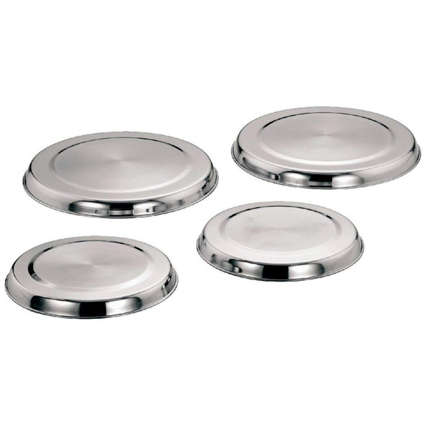 Electric Plate Cover Plate – Stainless Steel – 18 cm/14 cm – Set of 4
