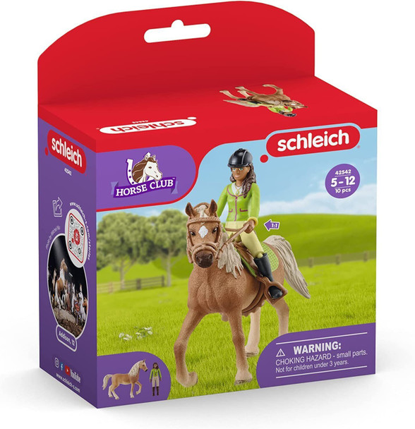 SCHLEICH 42542n Horse Club Sarah & Mystery Horse Club Toy Playset for children aged 5-12 Years