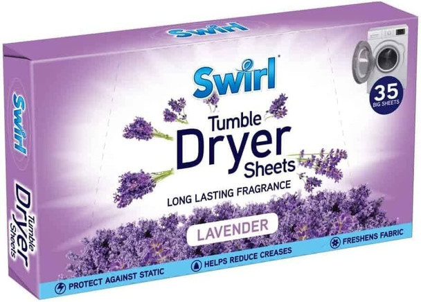 Lavender Tumble Dryer Laundry Sheets For Fresh Clothes & Linen 35 Pack