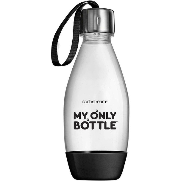 SodaStream My Only Bottle 500 ml Reusable BPA Free Water Bottle for Carbonating, Dishwasher Safe and UV Resistant Multi Use - Black