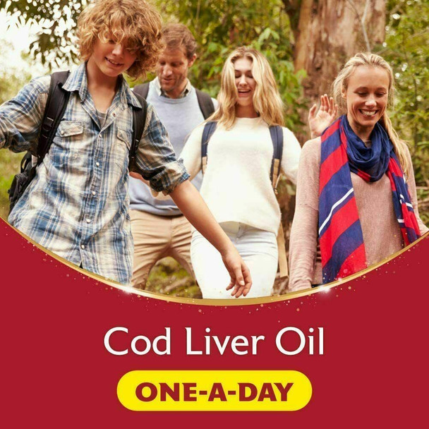 Seven Seas Cod Liver Oil Tablets With Omega-3, Fish Oil, One A Day, 60 Capsules, EPA & DHA, With High Strength Vitamin D & A