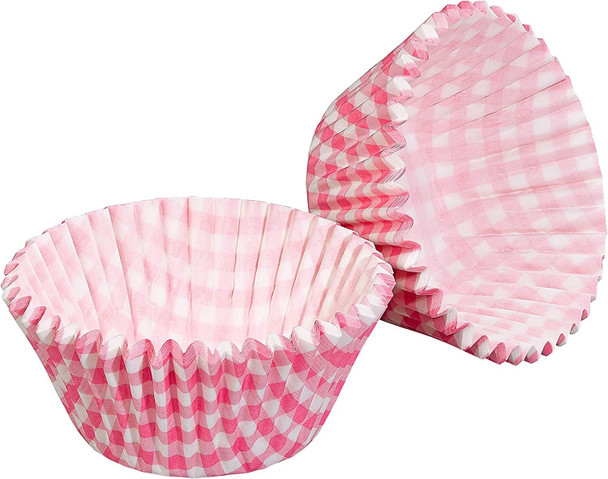 Tala Pink Gingham Cupcake Cases, Pack of 32
