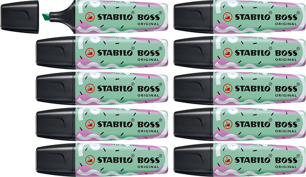 Highlighter - STABILO BOSS ORIGINAL Pastel by Ju Schnee - Pack of 10 - Frozen Fuchsia