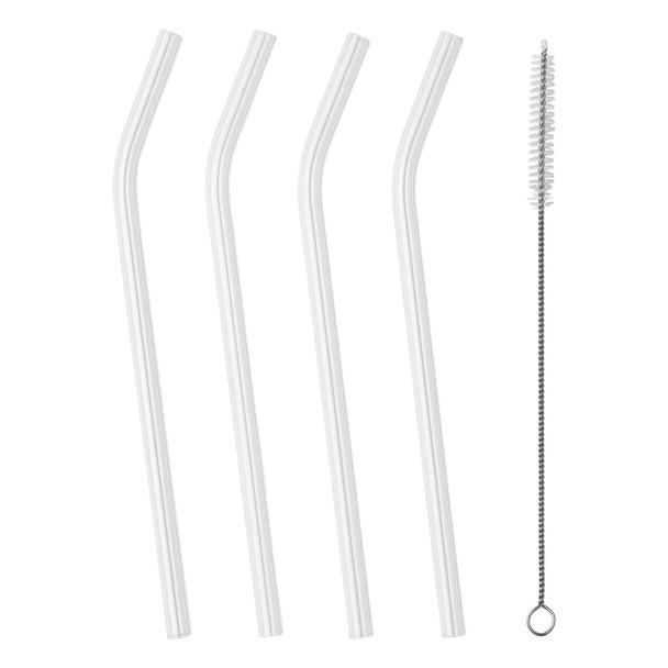 Tala Barware Toughened Glass Drinking Straws, Suitable for hot and Cold Drinks
