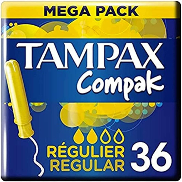 Tampax Compak Regular Tampons with Plastic Applicator