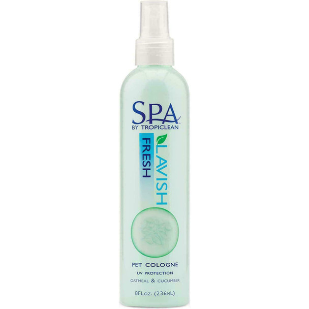 SPA by TropiClean Fresh Aromatherapy Spray for Pets - Pet Cologne - Hydrates & Soothes Skin. UV Protection. For Dogs & Cats. Environmentally Safe, Cruelty Free - Oatmeal & Cucumber, 236 ml