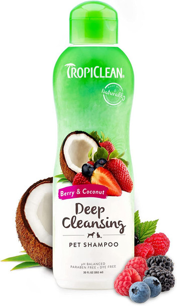 TropiClean Dog Shampoo Grooming Supplies - Hypoallergenic Waterless Shampoo - No Water Required - Dry Shampoo For Puppies & Kittens - Used by Groomers - Gentle Coconut, 220ml