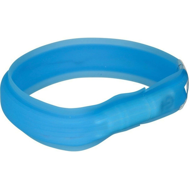 Safer Life Flash light band USB, M-L: 50 cm/30 mm, blue