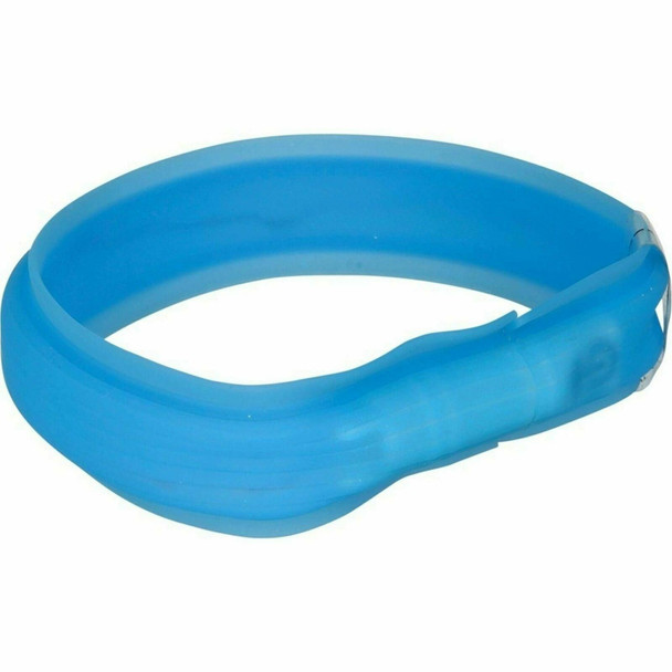 Safer Life Flash light band USB, M-L: 50 cm/30 mm, blue