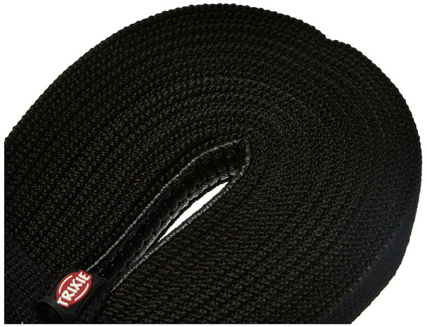 Trixie Tracking Lead Flat Strap, 15 m x 20 mm, Black