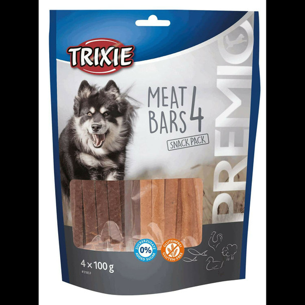 Trixie Premio 4 Meat Bars, Chicken/Duck/Lamb/Salmon, 4 x 10 G, 0.45 kg