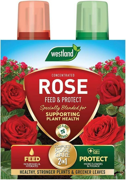 Westland 20100417 Rose Feed & Protect Concentrates 2 in 1 (2 x 500 ml), Green