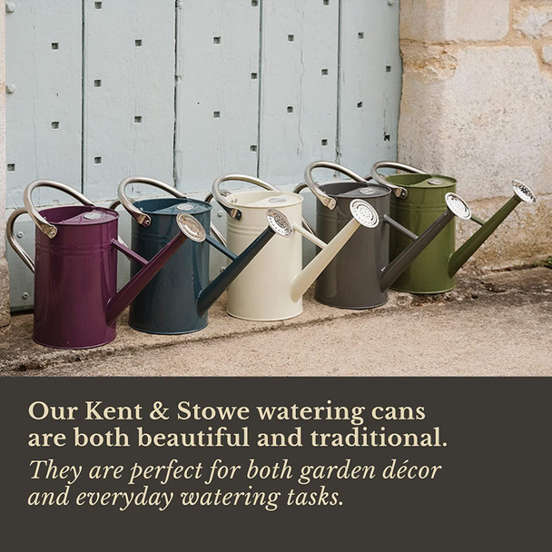 Kent & Stowe 9L Metal Watering Can in Galvanised Metal, Rust-Resistant Galvanised Watering Can with Handle and Detachable Rose, Classic All Year Round Garden Tools Made from Steel