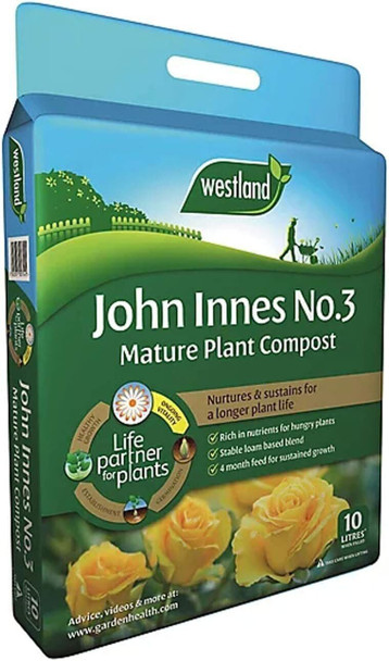 Westland John Innes No 3 Mature Plant Compost 10 Litre (Enriched with 4 Month Feed)