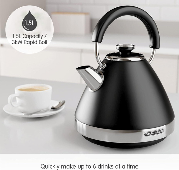 Morphy Richards 100131 Venture Pyramid Kettle Black