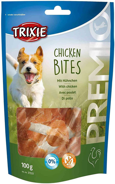 2 x Dog Snack Chicken Bites, No Added Sugar, 100g