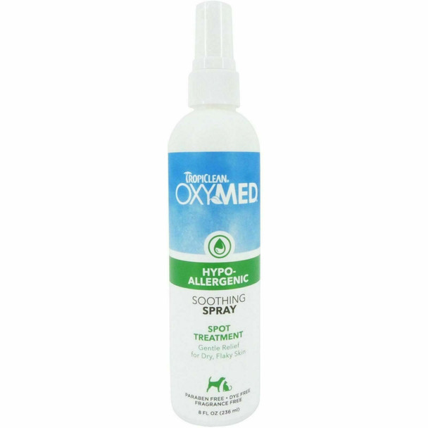 TropiClean OxyMed Hypoallergenic Spray for Dogs & Cats for Sensitive Skin 236ml