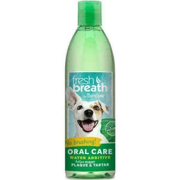 TropiClean Fresh Breath Dental Health Solution for Dogs Additive for Water 236ml