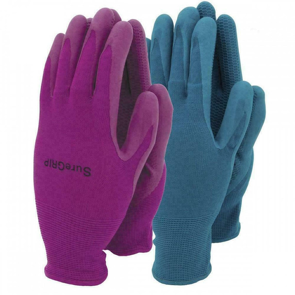 Town & Country Suregrip Gardening Gloves - Light Nitrile Protection - Twin Pack