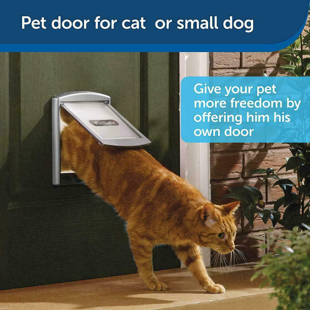 PetSafe Staywell Original 2-Way Pet Door, Small, Silver, For Cats/Dogs Up To 7kg