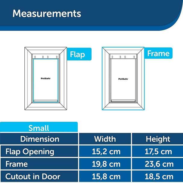 PetSafe Staywell Original 2-Way Pet Door, Small, Silver, For Cats/Dogs Up To 7kg