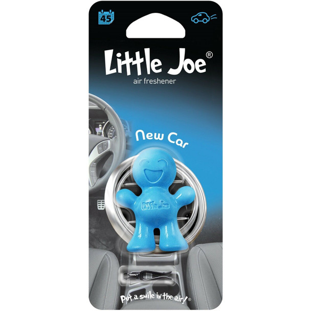 Medo Little Joe Novelty Air Freshener, Vent Clip-on, Blue New Car, Lasts 45 Days