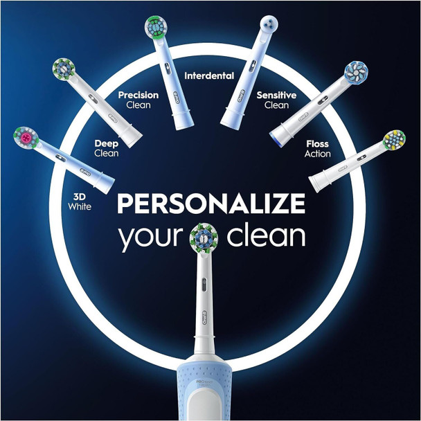 Oral-B Vitality Pro Electric Toothbrushes Adults 1 Heads & 3 Brushing Modes, Blue