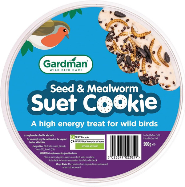 Gardman GM Seed & Mealworm Suet Cookie