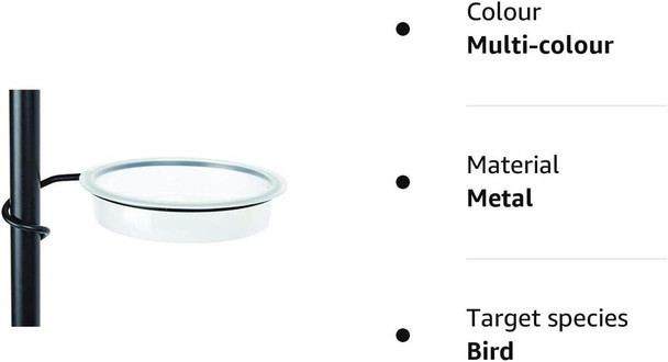 Gardman A04386 Bird Bath, Multi-Colour, 11 x 11 x 41 cm