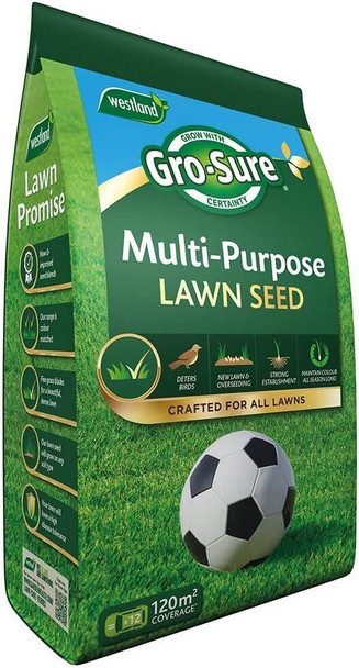 Westland Gro-Sure Multi- Purpose Grass Lawn Seed - 120 sq.m - 3.6 kg (20500174)