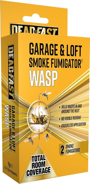 Deadfast Garage and Loft Wasp Fumigator - Twin Pack