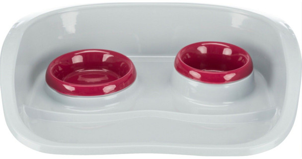 Trixie 24721 Dinner Tray Set with Splashguard for Dogs and Puppies