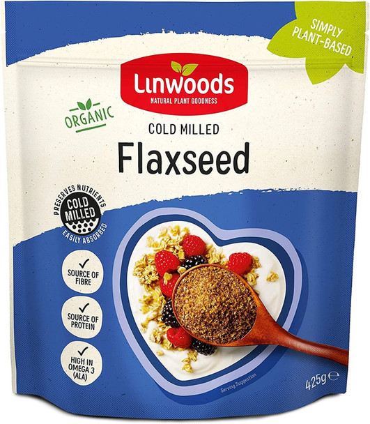 Linwoods Organic Milled Flaxseed Omega 3 for Healthy Heart & Brain Function 425g