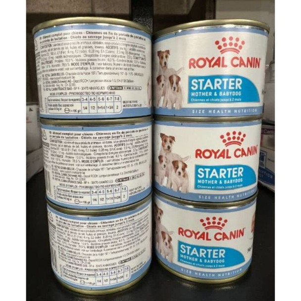 Canin Royal Starter Mousse Mother & Babydog Food 12 x 195g for Weaning Puppy ...